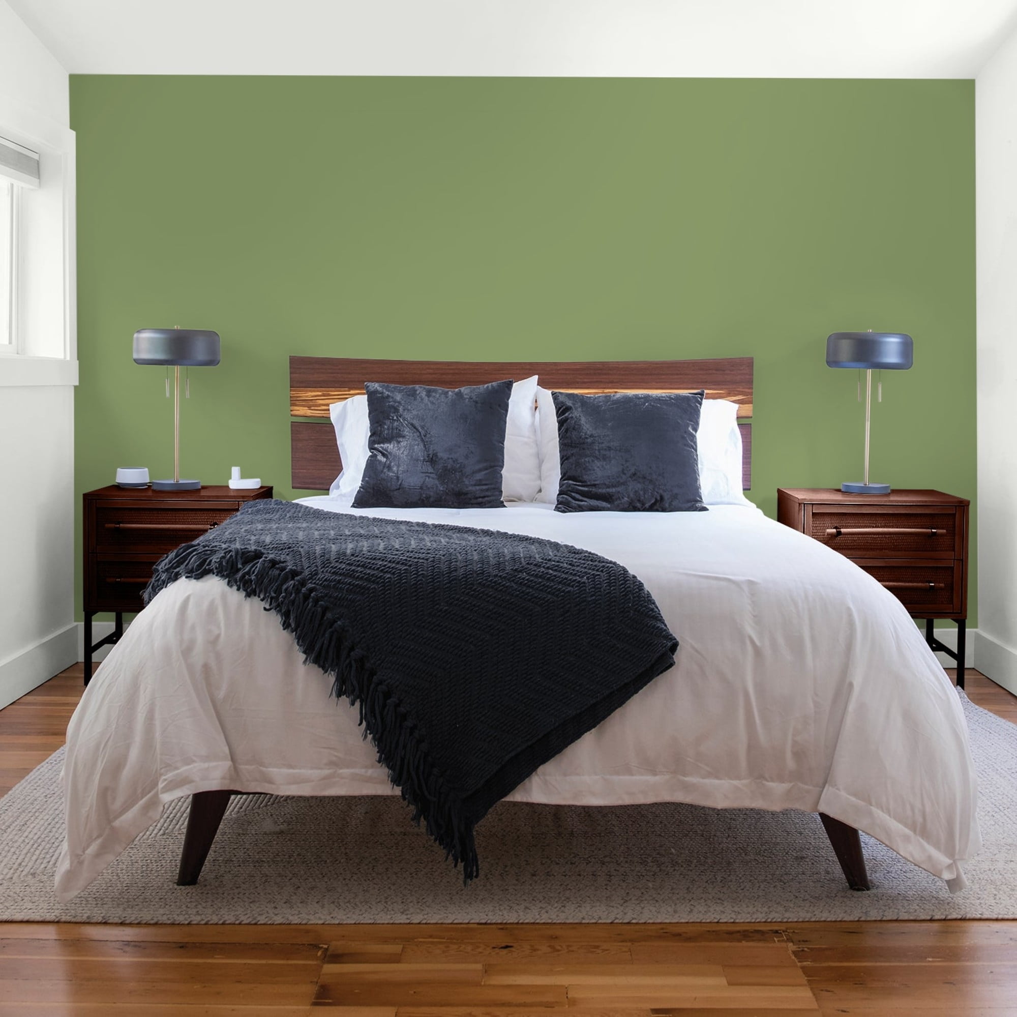 Glidden HEP Moss Point Green / Green, Flat Interior Paint with Primer, 1 Quart
