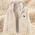 thumbnail image 5 of Women Winter Hoodies Zip Up Fleece Long Sleeve Warm Sweatshirts Jacket, 5 of 6