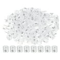 thumbnail image 1 of Uxcell Clothes Hanger Markers, Tags Fit Rod Garment Size Hanger Clips Color Coding Label for Clothing Hangers Clear S, 1 of 6