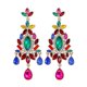 thumbnail image 4 of Pendientes colgantes de cristal multicolor exagerados con diamantes de imitación brillantes de lujo, 56722-MT, 4 of 5