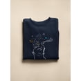 thumbnail image 3 of Sculpture W Stars And Galaxy Sweatshirt Women -Image by Shutterstock, Female 3X-Large, 3 of 4