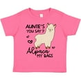 thumbnail image 3 of Inktastic Auntie's You Say Alpaca My Bags Boys or Girls Toddler T-Shirt, 3 of 5