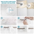 thumbnail image 3 of No Hook Shower Curtain with Built-in Rings - Farmhouse Vintage Washable Waterproof Fabric Bathroom Curtains for Hotel,Rentals, 72 X 78 Inch Long , Wood Texture Blue Beige Brown, 3 of 9