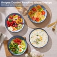 thumbnail image 5 of Vesteel Pasta Bowl Set of 4, 22oz Stoneware Salad Pasta Serving Bowls for Soup Dinner Cereal, Microwave & Dishwasher Safe, Grayish Blue, 5 of 8