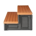 Confer Plastics Leisure Accents 36" Spa Hot Tub Storage Steps, Redwood