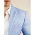thumbnail image 6 of Men's 2 Piece Slim Fit Pinstripe Seersucker Suit Lightweight Breathable for Beach Wedding Summer Formal, 6 of 6