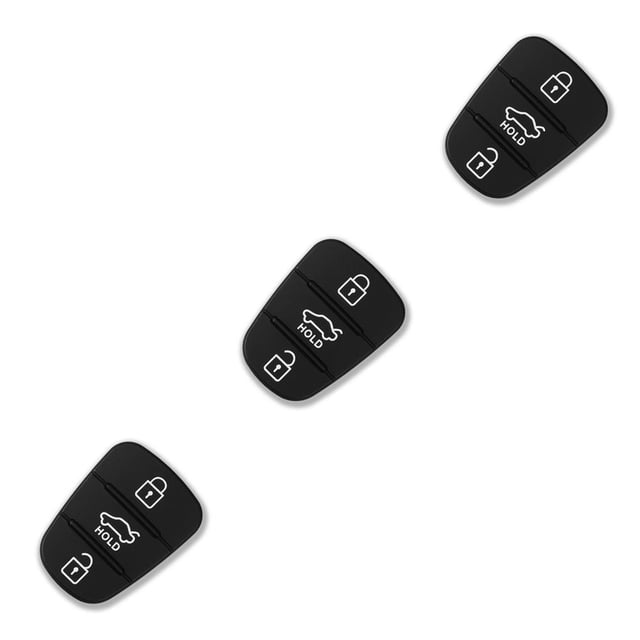 VONKY Télécommande Automobile Portable Réutilisable Lavable 3 Boutons Mode Remplacement pour I10 I20 I30 1 Pce 3Ensemble