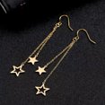 thumbnail image 2 of Star Moon Long Tassel Dangle Earring Women Stainless Steel Drop Earrings, 2 of 8
