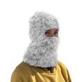 thumbnail image 6 of Unique Bargains 1 Pc Warm Face Mask Knitting Balaclava for Cycling Gray White, 6 of 6