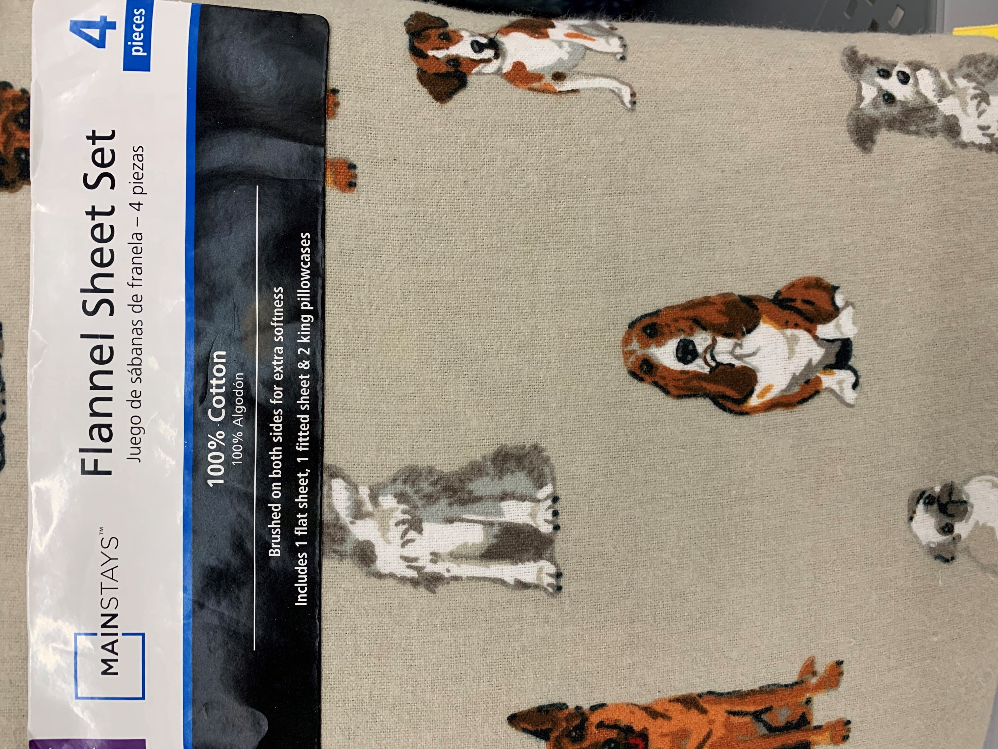 dog flannel sheets walmart