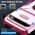 thumbnail image 2 of Funda para GANGXUN Google Pixel 9 Pro XL - Soporte metálico, Función magnética, Rosa, 2 of 5
