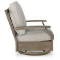 thumbnail image 3 of Signature Design by Ashley Rainier Ranch Outdoor Swivel Glider Chair with All Weather Foam Cushions, Beige (1 Chair Only), 3 of 8
