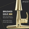 thumbnail image 5 of Swcorp Sifo Hands Free Touchless 1-Handle Pull-Down Sprayer Kitchen Faucet with Motion Sense & Fan Sprayer in Brushed Gold, 5 of 5