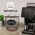 thumbnail image 4 of Rustic Coffee Filter Holder, Farmhouse Wooden Coffee Pod Holder With Lid For Coffee Bar Decor, 4 of 8