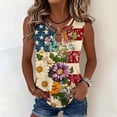 thumbnail image 4 of Jsaierl Womens Independence Day Tank Tops Plus Size Patriotic Red White and Blue Print Tees Elegant Sleeveless T Shirts Cami Classic Round Neck Tanks S-XXXL, 4 of 6