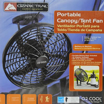 O2 Cool Portable Canopy/Tent Fan 