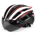 thumbnail image 1 of Equipo de ciclismo Mountain Bike Casco de motociclismo con luz de fondo Visera magnética desmontable Protector UV para hombres, mujeres, 1 of 7