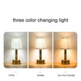 thumbnail image 2 of Desk Lamp Cordless 3 Color Temperature Dimmable Rechargeable With Fabric Lampshade Table Lamp For Hotels Bedside Table, 2 of 21