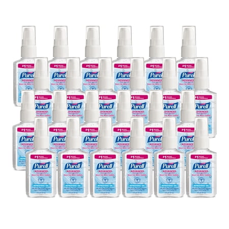 PURELL Advanced Hand Sanitizer Refreshing Gel for Workplaces, Clean Scent, 2 fl oz Personal Pump bottle (Pack of 24) – 9606-24