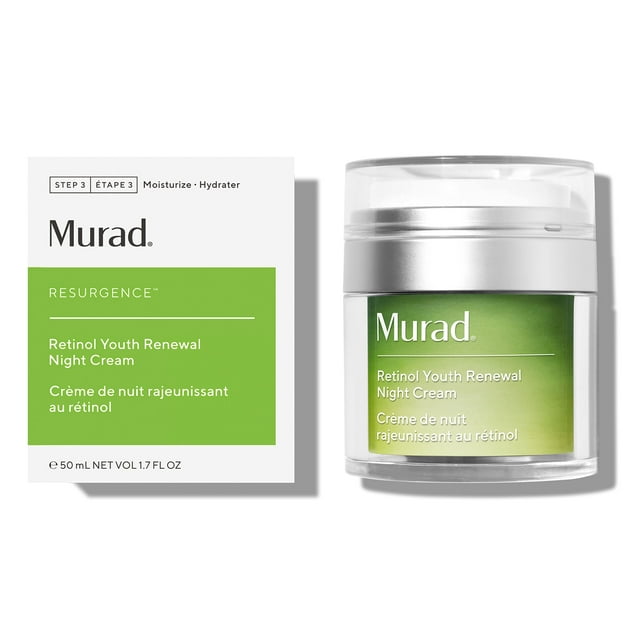 Murad Resurgence Crème de Nuit au Rétinol Renouvellement pour Jeunes – Hydratant Anti-âge au Rétinol pour les Rides et les Ridules – Soin Hydratant, Raffermissant et Lissant pour la Peau, 1,7 Fl Oz