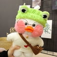 thumbnail image 6 of 30cm Cute Cafe White Duck Stuffed Plush Animals Toy Wear Glasses And Clothes Soft Doll Girl Birthday Creative Gift For Children, 6 of 6