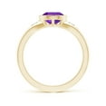 thumbnail image 2 of ANGARA Natural Bezel-Set Pear-Shaped 1.6 ct Amethyst Ring with Diamonds in 14K Yellow Gold for Women (Size-10x7mm) | February Birthstone, Anniversary, Jewelry Gift for Women | Natural Amethyst Ring, 2 of 10