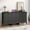Black, variant on ANPOO 63" Wood Dresser with 9 Drawers & Charging Station, Long Dresser for Bedroom ,Modern Wood Wide Chest of Drawers with Wood Grain Texture for Bedroom, Living Room, Hallway