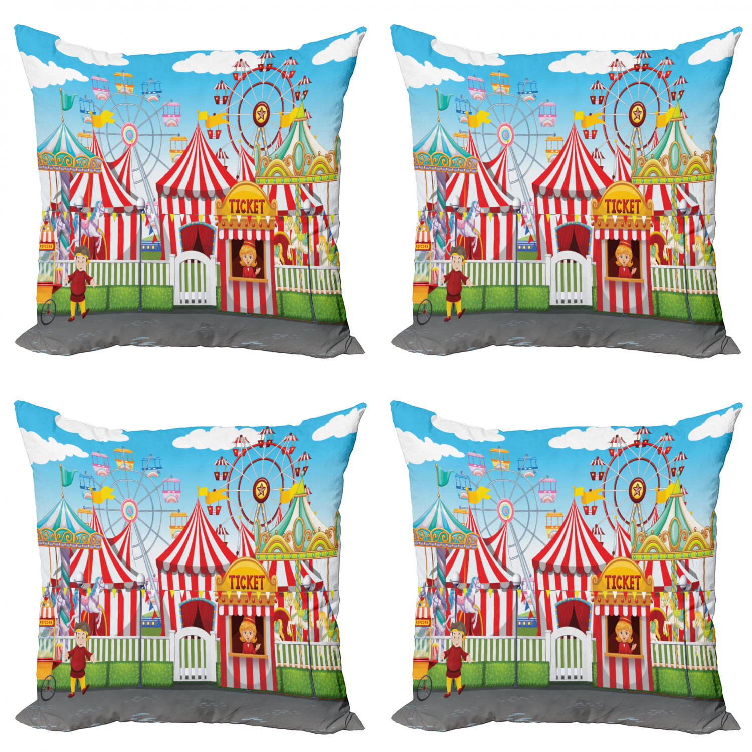 Monkeys Clown horse circus Cushion Covers Pillow Cases Home Decor or Inner 