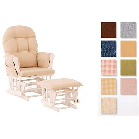 Customize - Storkcraft Glider and Ottoman, White Finish