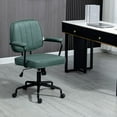 thumbnail image 4 of Vinsetto Chaise de Bureau à Domicile, Chaise de Bureau en Microfibre avec Roues Pivotantes, Hauteur Réglable et Fonction d'Inclinaison, Vert, 4 of 4