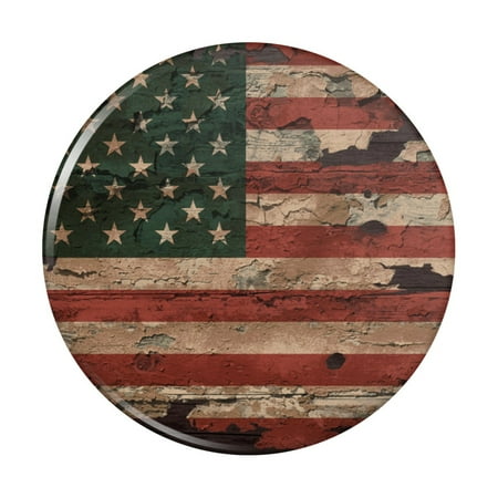 

Rustic American USA Flag Distressed Kitchen Refrigerator Locker Button Magnet