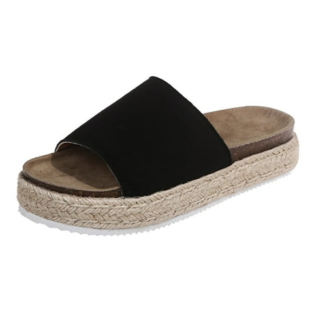

Cptfadh Slippers For Women Shoes Women s Fashion Casual Leopard Open Toe Platforms Wedges Slippers Outdoor Shoes