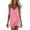 Pink, variant on AKOEE Linen Summer Dress Womens Spaghetti Strap V Neck Sleeveless Casual Beach Travel Cami Mini Short Dresses (XL, Blue 01)