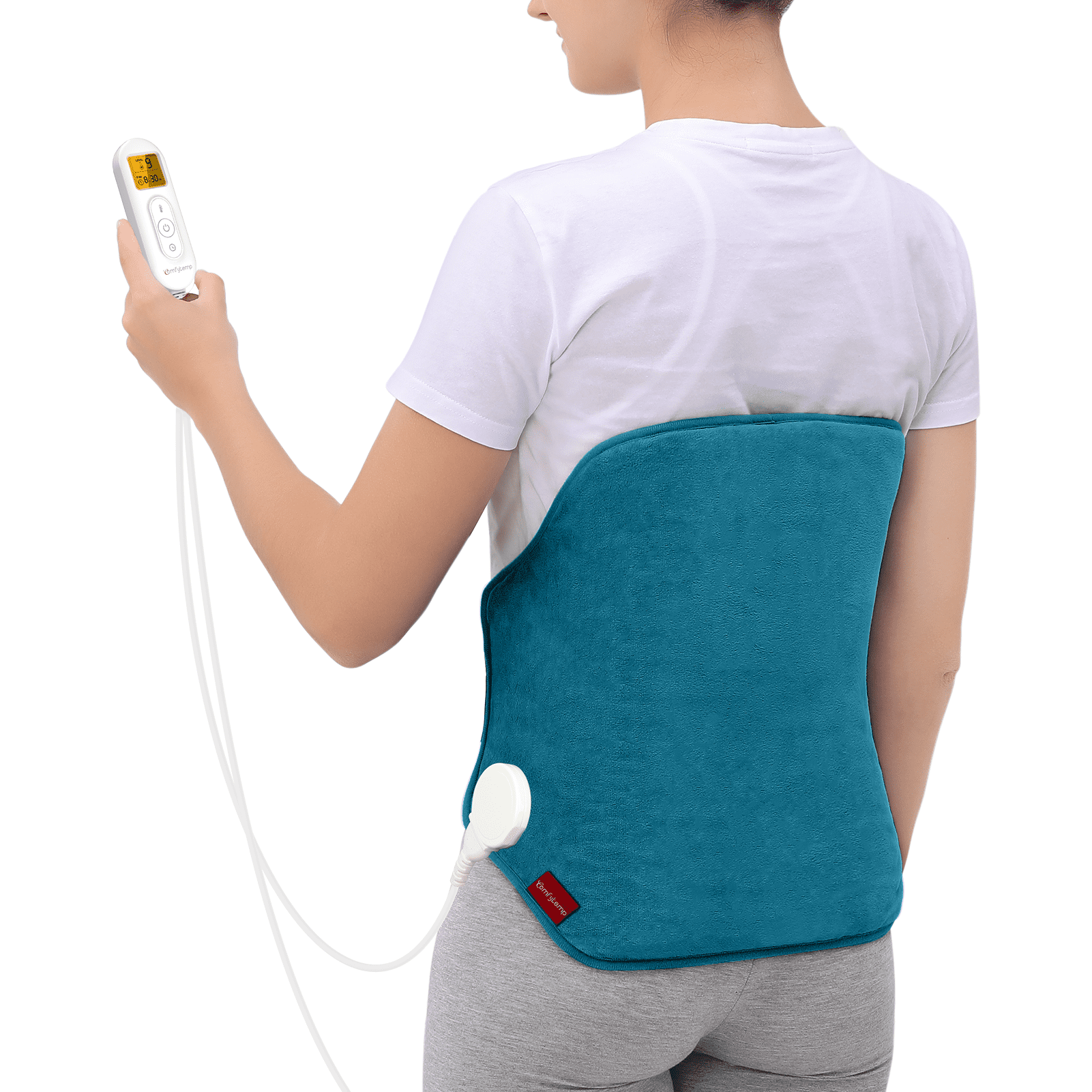 Comfytemp Wearable Back Heating Pad, Large Electric Heating Pad for Lower Back Comfort, Fits 32"-51"