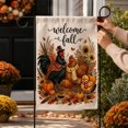 thumbnail image 6 of Welcome Fall Garden Flag, 12x18 Inch Maple Leaf Yard Banner, Autumn Pumpkin Sunflower Yard Flags for Thanksgiving Rustic Seasonal Outside Outdoor Decoration, 6 of 7