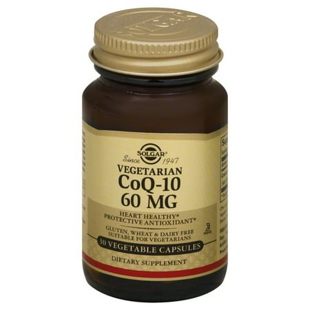 Solgar Vegetarian CoQ-10 Vegetable Capsules, 60 Mg, 30 Count