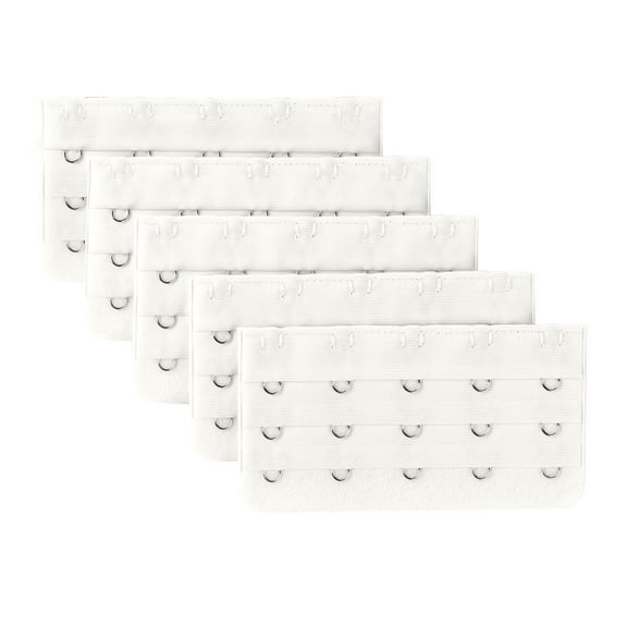 Unique Bargains 5pcs Ladies Underwear Bra Extension Buckle Bra Extender 5 Hook White