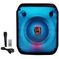 thumbnail image 4 of 2 MR DJ CUBE8 8" Rechargeable Portable Bluetooth Karaoke Speaker with Party Flame Lights Microphone TWS USB FM Radio, 4 of 13