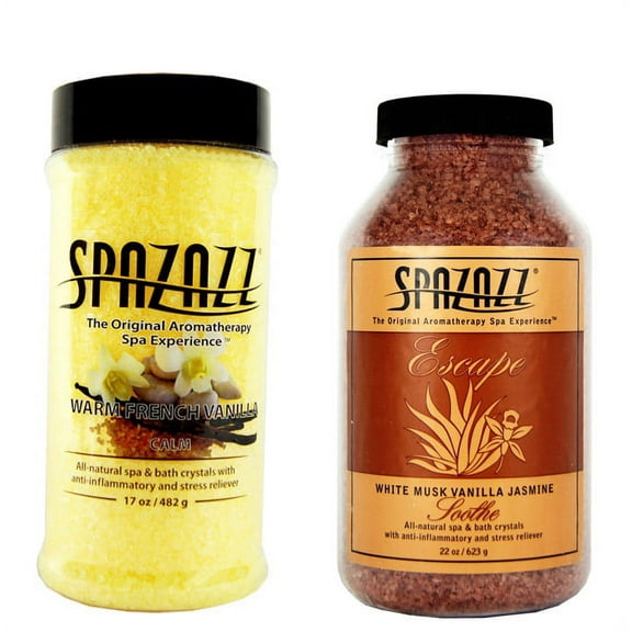 Spazazz Aromatherapy Spa/Bath Crystals 2PK - French Vanilla/White Musk Jasmine