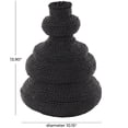 thumbnail image 3 of DecMode 14" Handmade Woven Bubble Black Seagrass Vase with Abstract Bubble Shape, 3 of 9