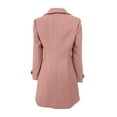 thumbnail image 6 of Women's Double Breasted Wool Coat, Notch Lapel Winter Overcoat, Knee Length Slim Fit Trench, Tailored Wool Blend Coat, Business Casual Outerwear Pink XL, 6 of 6