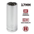 thumbnail image 2 of Powerbuilt 3/8 in. Drive x 17mm 12 Point Metric Deep Socket - 940067, 2 of 5