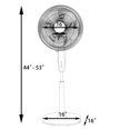 thumbnail image 2 of Gymax Ventilateur de Piédestal Oscillant Réglable 16'' w/ 3 Vitesses à Deux Pales Blanches, 2 of 8