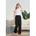 thumbnail image 5 of WORW Womens Casual Long Pajama Lounge Pants, Solid Cotton Sleepwear Pj Bottoms with Pockets, 5 of 5
