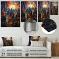 thumbnail image 4 of Designart "Windy City Pop Art IV" Cityscapes Metal Art Print, 4 of 5