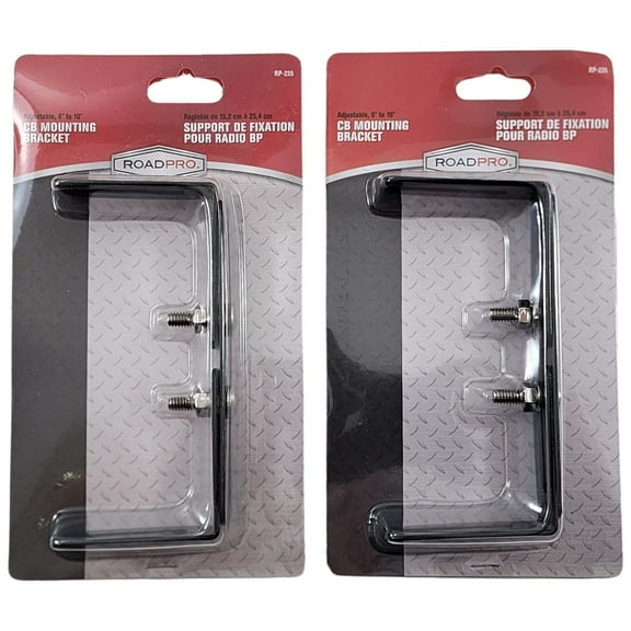 Lot of 2 RoadPro RP-235 Adjustable Universal Mounting Bracket CB Radio & Scanner