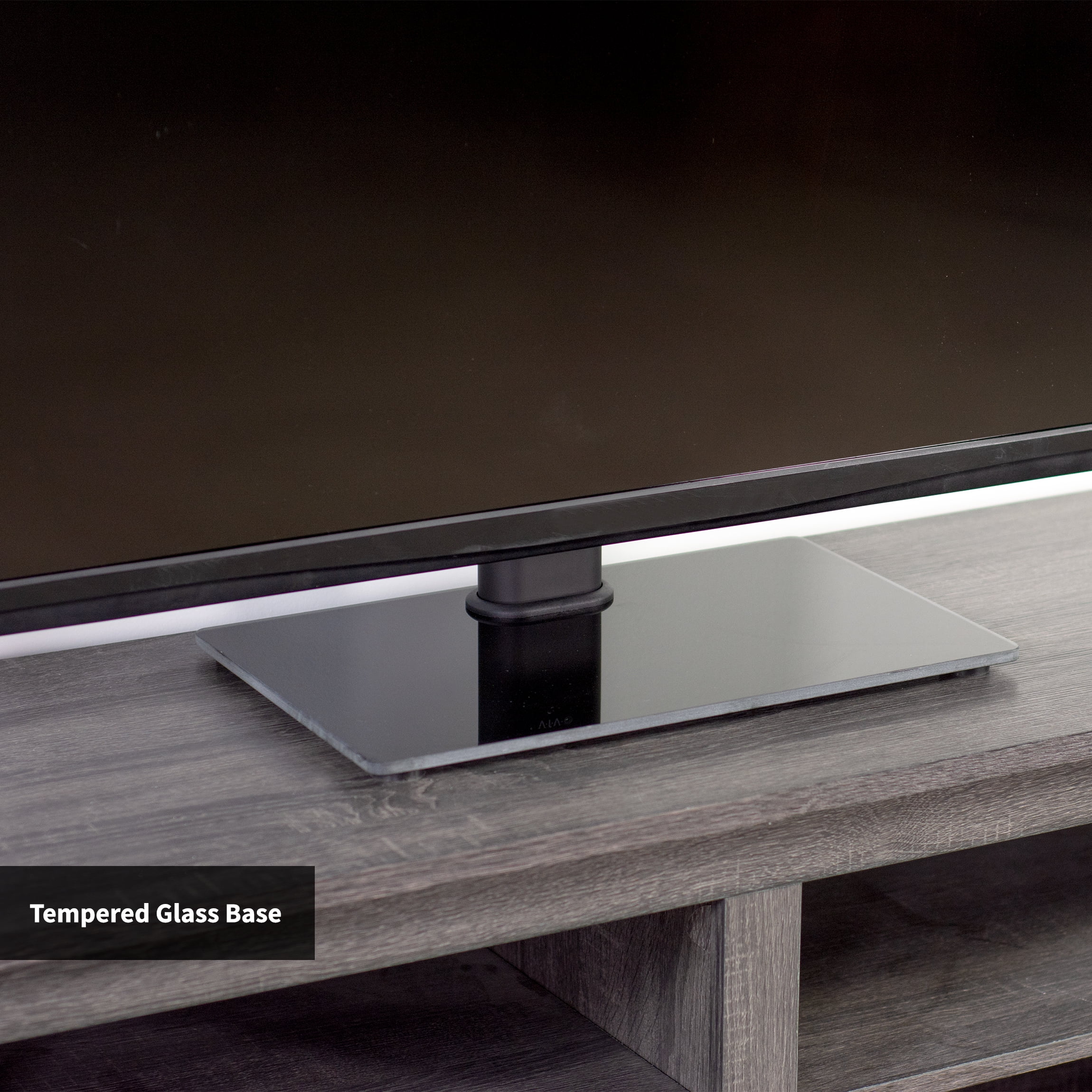 Vivo Black Tv Table Top Stand W Glass Base Universal Vesa Mount For Lcd Led Flat Screens 32 To 50 Tv00j