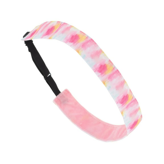 Unique Bargains 1 Pc Non Slip Headband Tie-dye Headband for Sport Pink Yellow