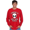 thumbnail image 5 of Funny Nerdy Aliens UFOs Believers Long Sleeve TShirt Men Women Brisco Brands S, 5 of 6