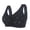 Black, variant on Bras for Women Bra Women’s Soft Front Closure Bralette Floral Print Wire Vest Style Plus Size Pink 42/95